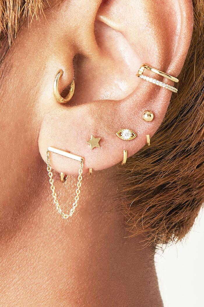 Earcuff Double Up Gold Copper Picture2
